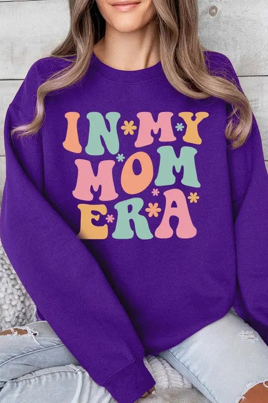 In My Mom Era Graphic Fleece Sweatshirts Color Bear