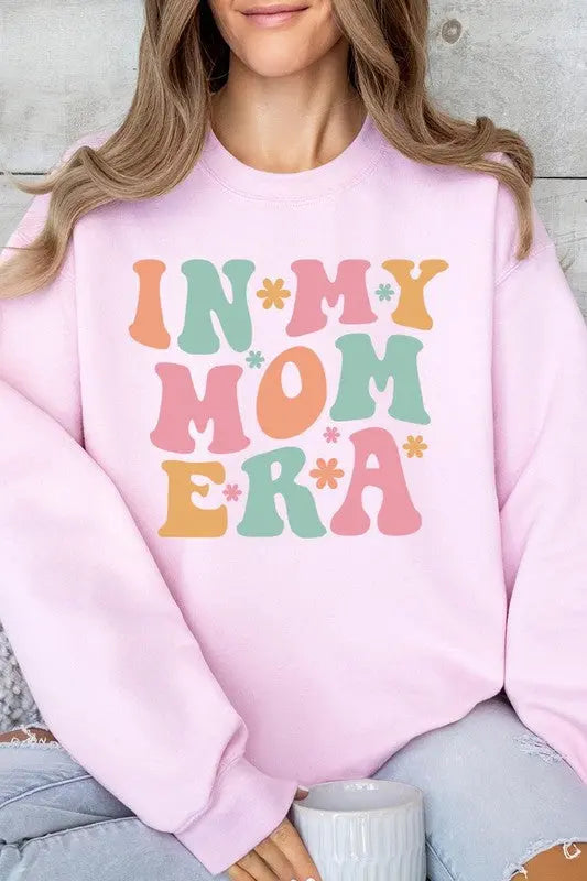 In My Mom Era Graphic Fleece Sweatshirts Color Bear