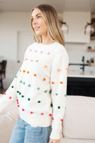 JODIFL Candy Buttons Pom Detail Sweater JODIFL