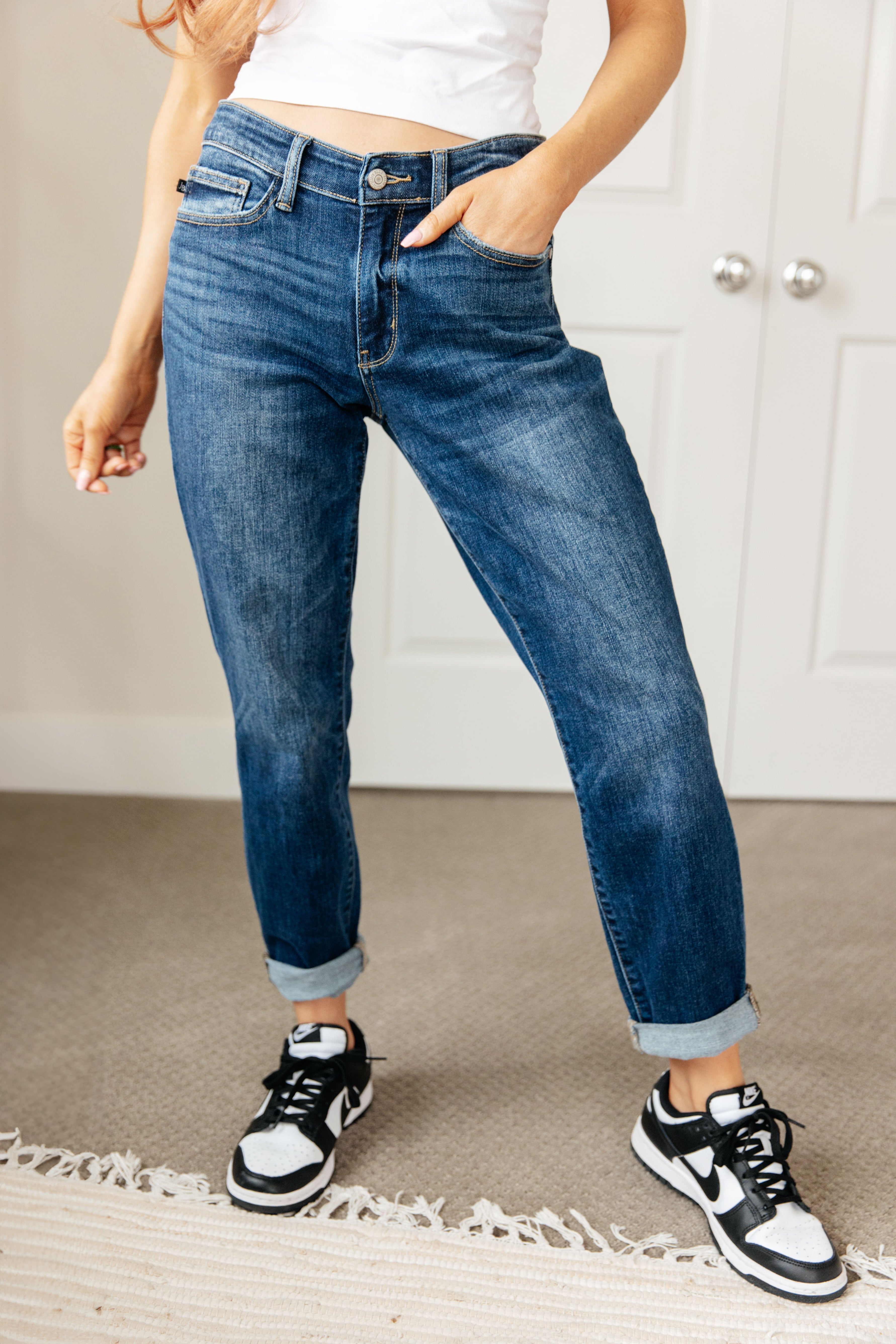 London Midrise Cuffed Boyfriend Jeans Ave Shops