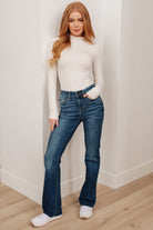 Josephine Mid Rise Raw Hem Bootcut Jeans Ave Shops