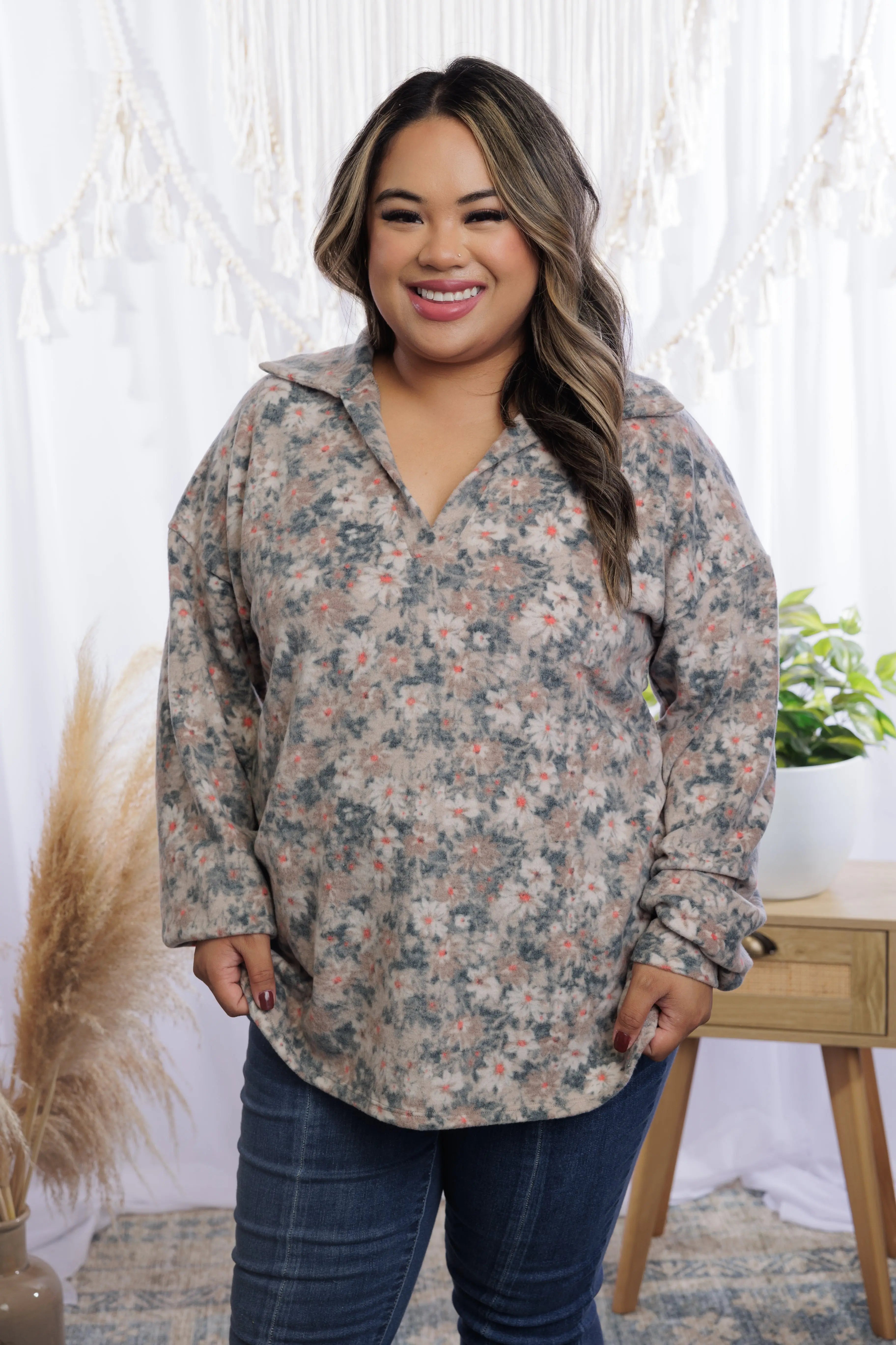 Just Smitten Floral Pullover Boutique Simplified