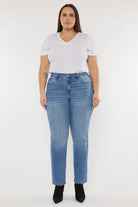 Kancan Full Size Cat's Whiskers High Waist Jeans Trendsi