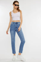 Kancan Full Size Cat's Whiskers High Waist Jeans Trendsi