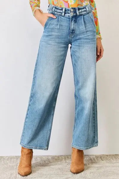 Kancan High Waist Wide Leg Jeans Trendsi