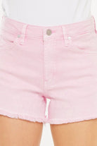 Kancan Raw Hem High Waist Denim Shorts Trendsi