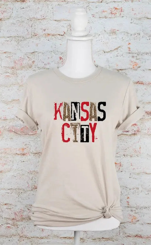 Kansas City Leopard Graphic Crew Neck Tee Ocean and 7th