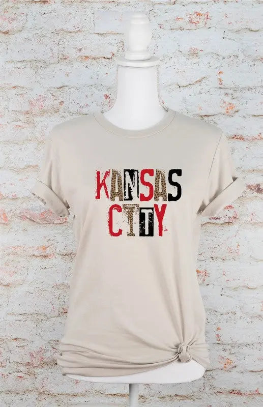 Kansas City Leopard Graphic Crew Neck Tee Ocean and 7th