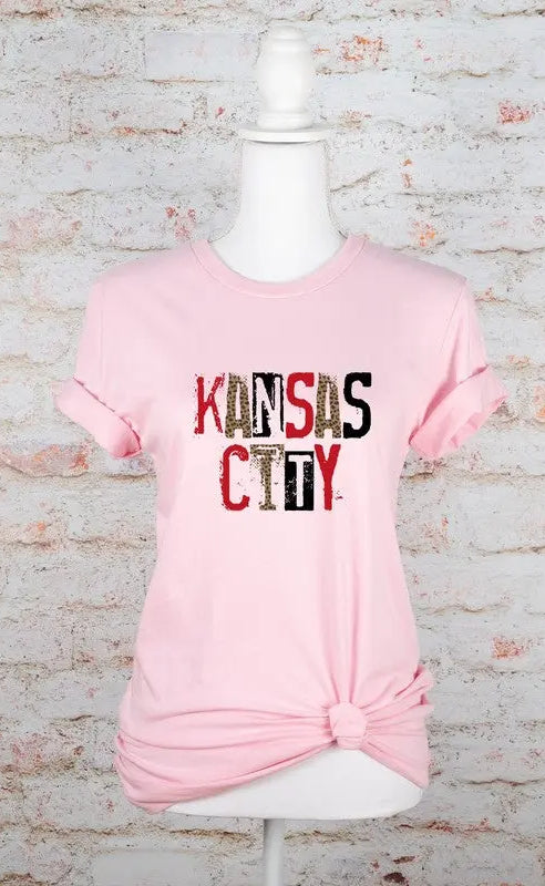 Kansas City Leopard Graphic Crew Neck Tee Ocean and 7th