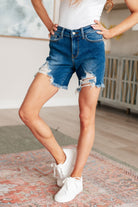 Kelsey Mid Rise Distressed Cutoff Shorts Judy Blue