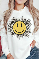 LEOPARD HAPPY FACE Graphic Sweatshirt BLUME AND CO.