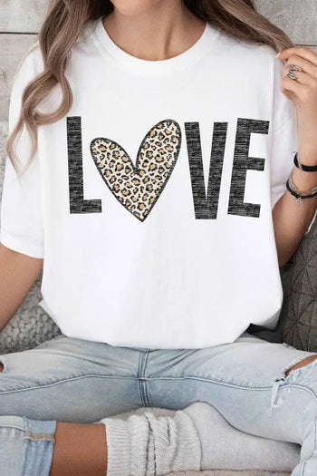 LEOPARD LOVE VALENTINE GRAPHIC TEE ALPHIA