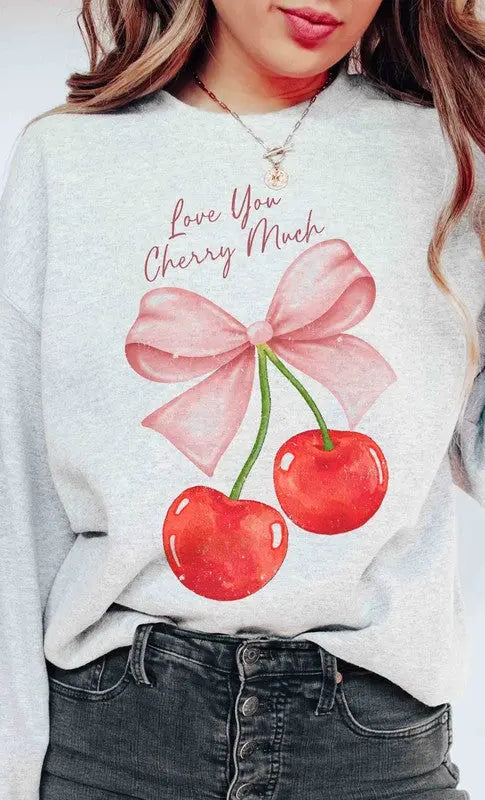 LOVE YOU CHERRY MUCH Graphic Sweatshirt BLUME AND CO.