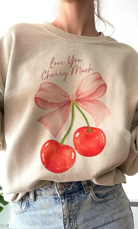LOVE YOU CHERRY MUCH Graphic Sweatshirt BLUME AND CO.