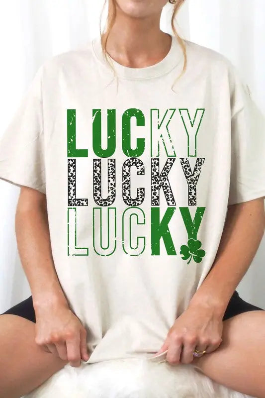 LUCKY ST PATRICKS CLOVER GRAPHIC TEE ALPHIA