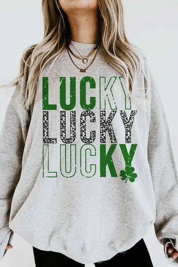 LUCKY ST PATRICKS CLOVER OVERSIZED SWEATSHIRT ALPHIA