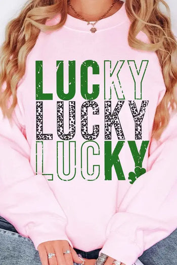 LUCKY ST PATRICKS CLOVER OVERSIZED SWEATSHIRT ALPHIA