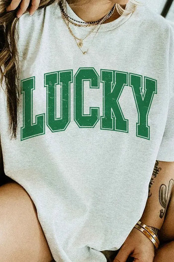 LUCKY ST PATRICKS DAY GRAPHIC TEE ALPHIA