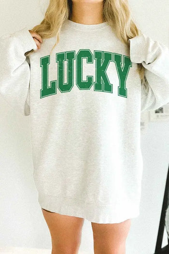 LUCKY ST PATRICKS DAY OVERSIZED SWEATSHIRT ALPHIA