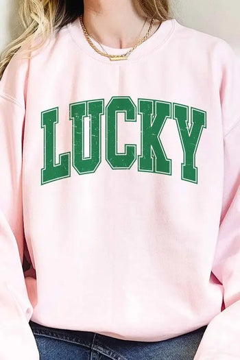 LUCKY ST PATRICKS DAY OVERSIZED SWEATSHIRT ALPHIA