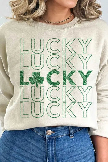 LUCKY ST PATRICKS GRAPHIC SWEATSHIRT ALPHIA