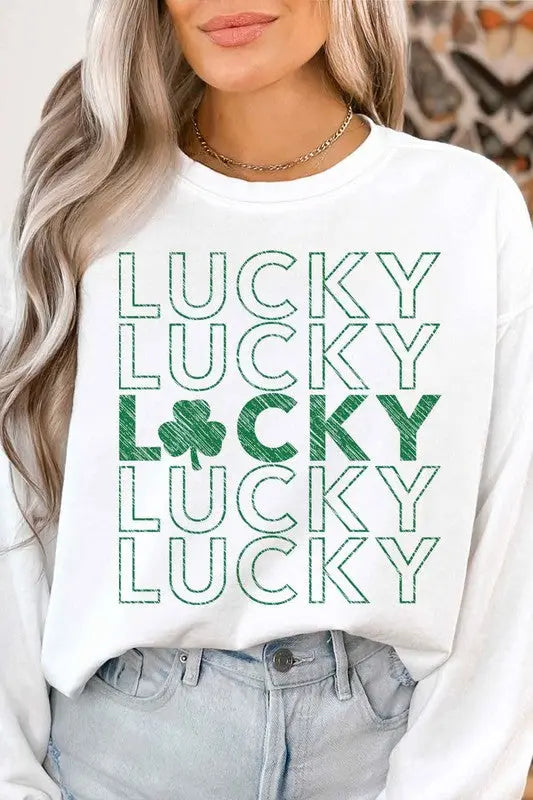 LUCKY ST PATRICKS GRAPHIC SWEATSHIRT ALPHIA