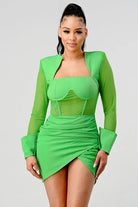 Lady Gaga fashion shoulder pad mini dress Athina