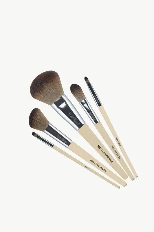 Lafeel Face and Eye Brush Set in Taupe Sifides