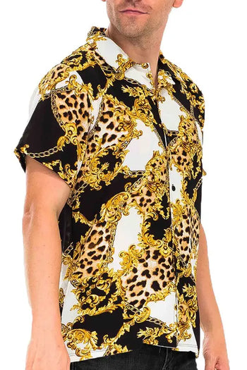 Leopard Cheetah Button Down Shirt WEIV