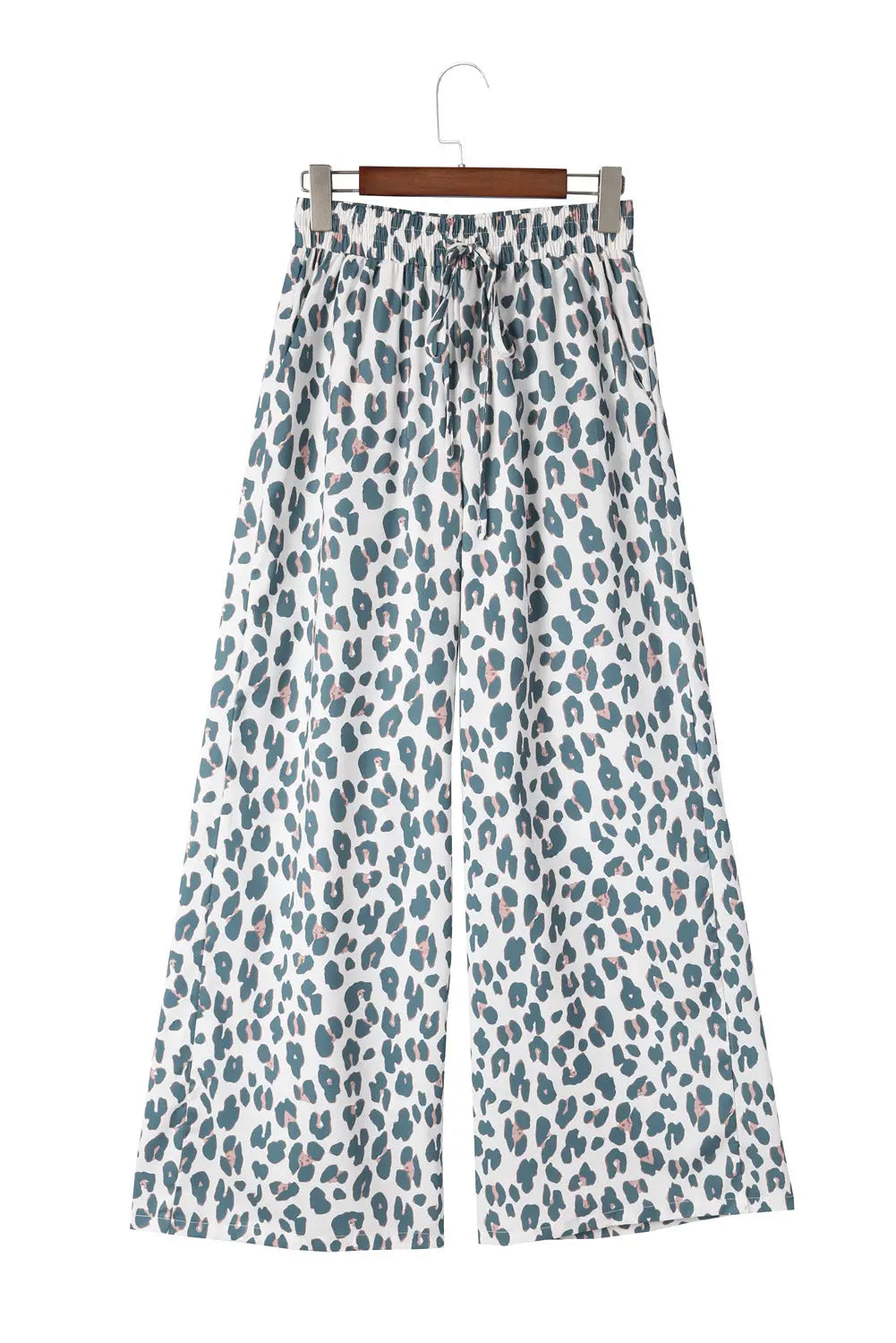 Leopard Drawstring Waist Culottes Trendsi