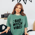 Bad Witch Vibes Moon | Garment Dyed Tee Olive and Ivory Retail