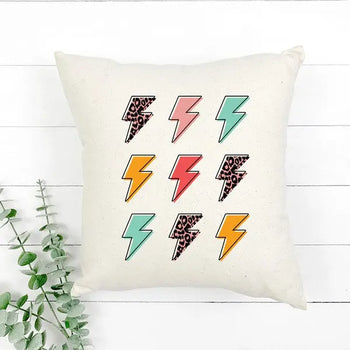 Lightning Bolts Pillow Cover City Creek Prints