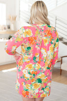 Lizzy Dress in Hot Pink and Yellow Floral Ave Shops