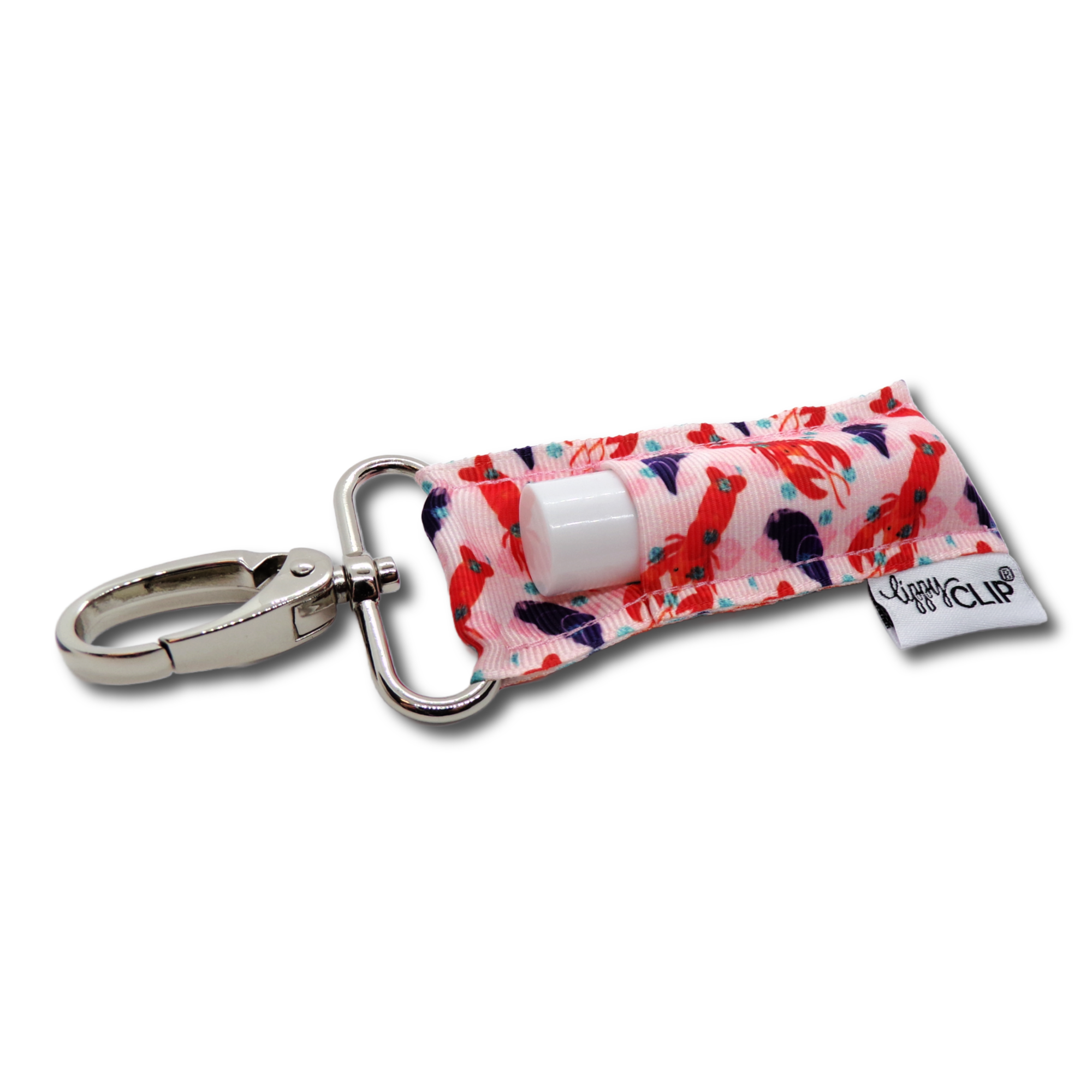 Lobsters on Pink LippyClip® Lip Balm Holder LippyClip®