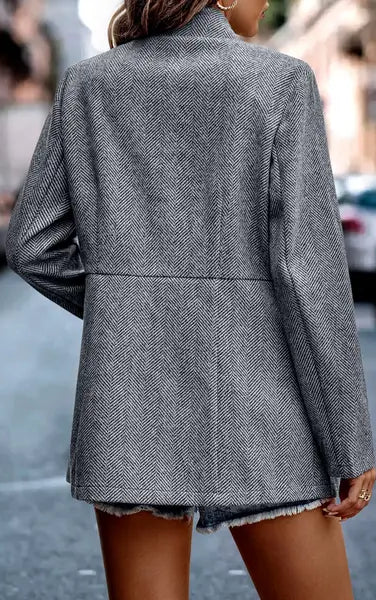 Long Sleeve Open Front Blazer Jacket HW56V47XKK Casual Chic Boutique
