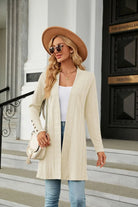 Long Sleeve Open Front Cardigan Trendsi