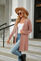 Long Sleeve Open Front Cardigan Trendsi