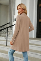 Long Sleeve Open Front Cardigan Trendsi