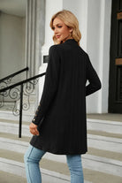 Long Sleeve Open Front Cardigan Trendsi