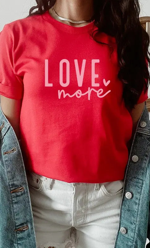 Love More Heart Graphic Tee Kissed Apparel