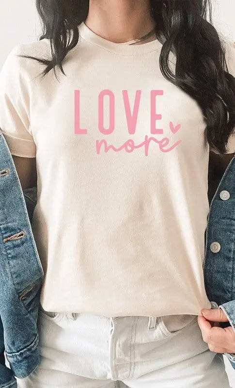 Love More Heart Graphic Tee Kissed Apparel