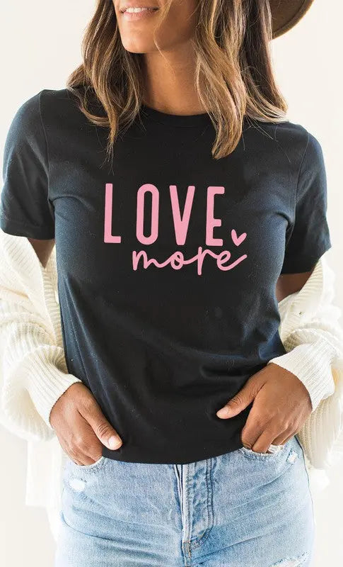 Love More Heart Graphic Tee Kissed Apparel