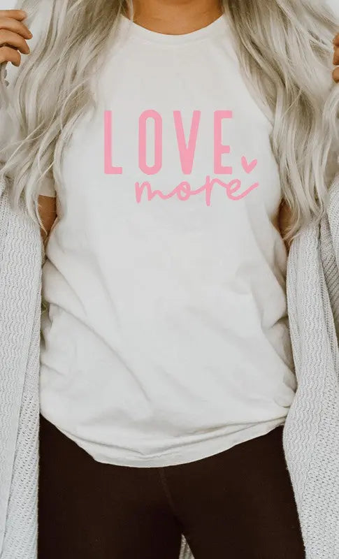 Love More Heart Graphic Tee Kissed Apparel