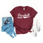 Baseball Mom | Short Sleeve Crew Neck Olive and Ivory Retail