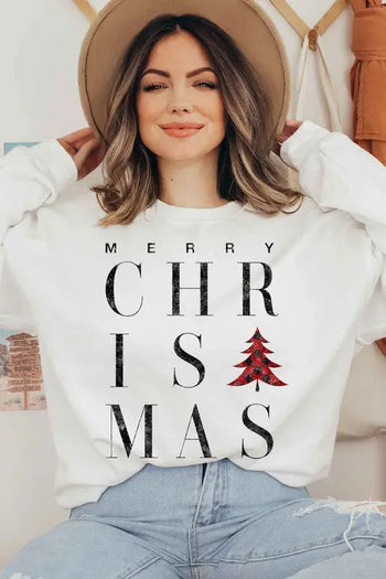 MERRY CHRISTMAS GRAPHIC SWEATSHIRT ALPHIA