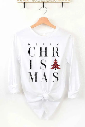 MERRY CHRISTMAS LONG SLEEVE TEE ALPHIA