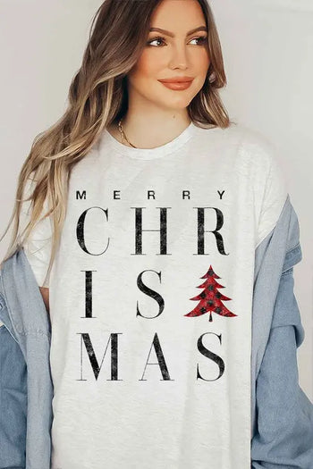 MERRY CHRISTMAS T-SHIRT PLUS SIZE ALPHIA