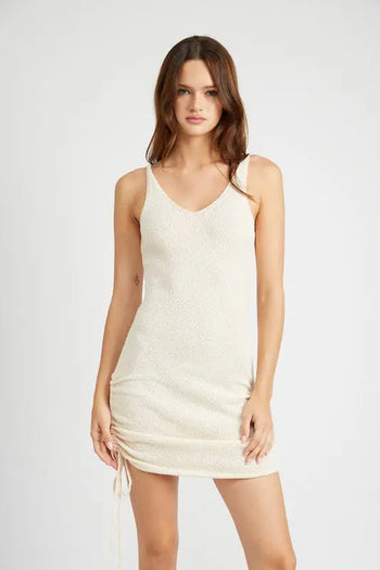 MINI SIDE SHIRRING SLEEVELESS DRESS Emory Park