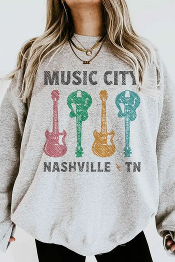 MUSIC CITY TENNESSEE GRAPHIC SWEATSHIRT ALPHIA