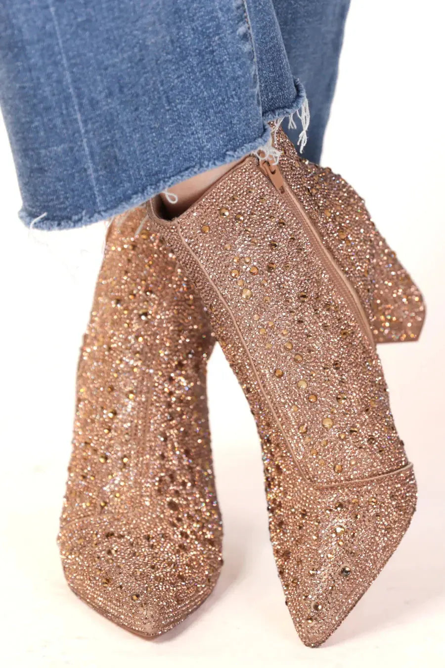 Made for Sparkling Rhinestone Booties Ave Shops